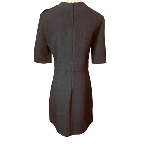 ZARA Womens Gray Short Sleeve Mini Dress With Shoulder Button Detail - Picture 10 of 13